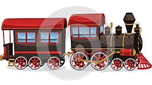 Cartoon stream train engine