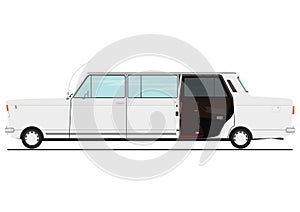 Cartoon stretch limo