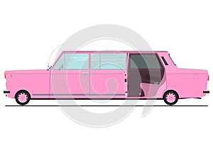 Cartoon stretch limo