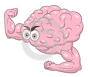 Cartoon strong brain