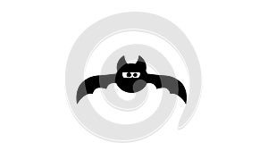 Cartoon style bat flying.