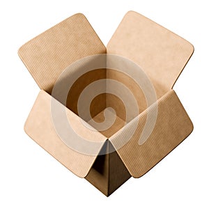 Cartoon style Paper box model 3D.