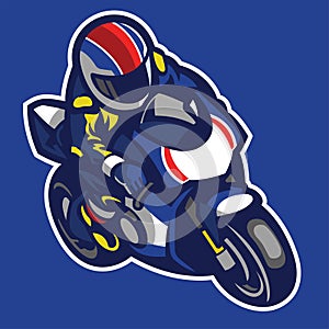 Cartoon style of sportbike motorcycle