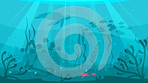 cartoon style underwater background