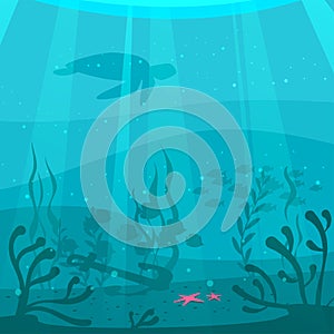 cartoon style underwater background