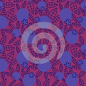 Cartoon summer berries print seamless blueberry pattern for fabrics and linens and wrapping paper