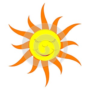 Cartoon sun (solid color)