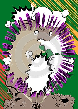 Cartoon super background, comic book backdrop. Retro vector comics pop art design