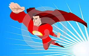 Cartoon Super hero to the rescue