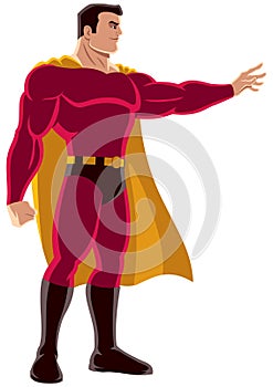 Cartoon Superhero Wielding Superpower