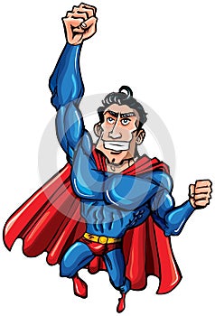 Cartoon Superman with huge chest photo