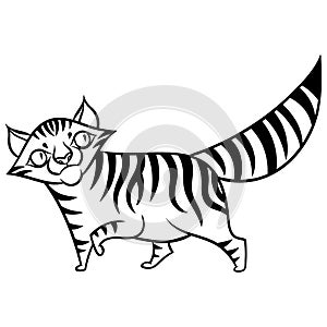 Cartoon tabby cat