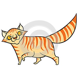 Cartoon tabby cat