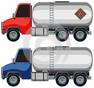 Cartoon tank truck or gas truck