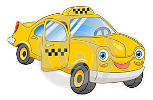 Cartoon taxi