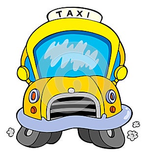 Cartoon taxi car