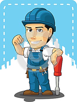 Cartoon of Technician or Repairman