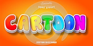 Cartoon text, 3d editable font effect