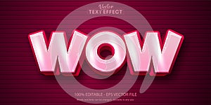 Cartoon text effect, editable pink comic text style