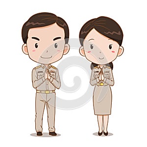 Cartoon of Thai government officers.