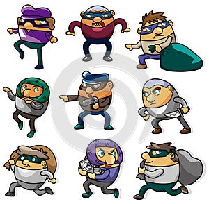 Cartoon thief icon