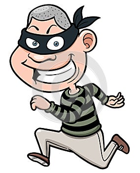 Cartoon thief running