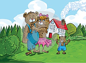 Cartoon of the three bears
