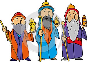 Cartoon of the three wise men