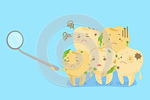 Cartoon tooth decay