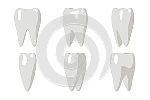 Cartoon Tooth Rotation Animation Frames 3d Stomatology Dental Poster Flat Design Isolated Icon Template Transperent photo