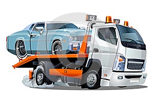 Cartoon tow truck