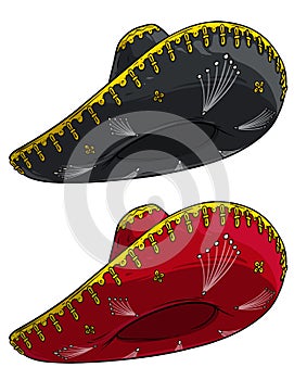 Cartoon traditional mexican hat sombrero vector