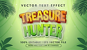 Cartoon Treasure Hunter editable text effect style