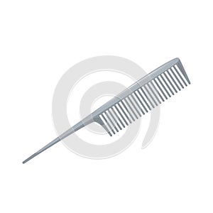 Cartoon trendy metal hair comp icon isolated on white background. Hair care vector illustration. photo