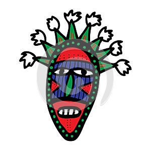 Cartoon tribal mask