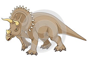 Cartoon triceratops dinosaurs illustration