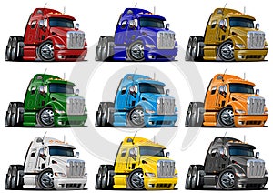 Cartoon trucks set