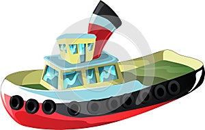 Cartoon tug boat