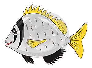 Cartoon twobar seabream