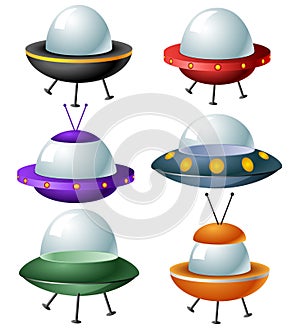 Cartoon ufo set