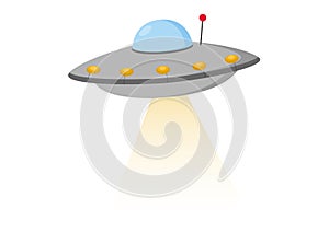 Cartoon UFO vector flat design