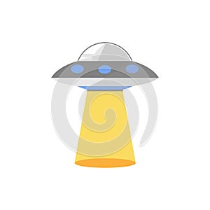 Cartoon UFO vector isolated illustration