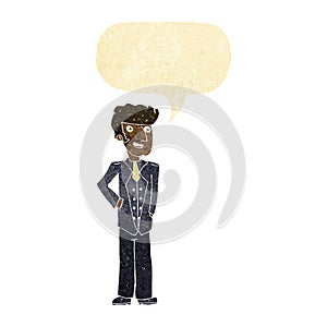 cartoon upperclass man with speech bubble