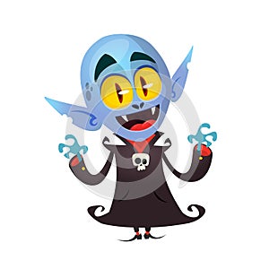 Cartoon Vampire vector illustration. Standing vampire character.