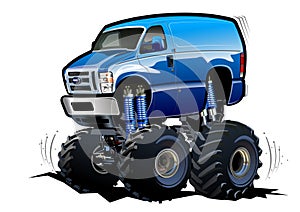 Cartoon Van Monster Truck