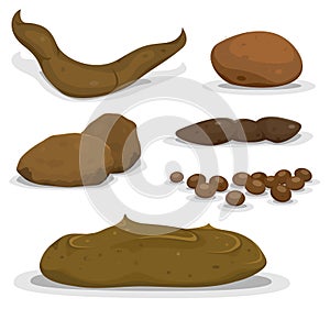 Cartoon Various Animals Dung Set