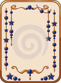 Cartoon vector banners with shiny gemstones.