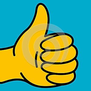 Cartoon vector funny cute Comic characters, like hand gesture.