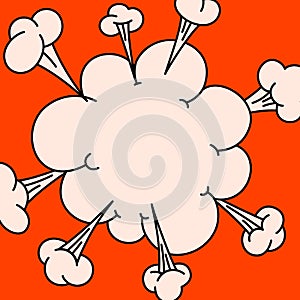 Cartoon vector funny cute Comic characters puff cloud.