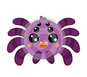 Cartoon vector illustration for children, Cute spider